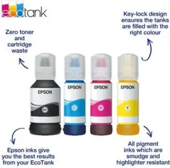 Bojë printeri, Epson, 113 EcoTank C13T06B640, multipack 4-ngjyra, pigment, e zezë/cyan/e verdhë/magenta