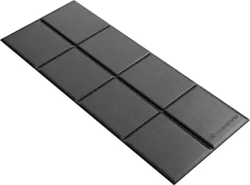 Tapet pajisjesh fitnes Urevo URFE001 160 x 65 cm i palosshëm, anti-rrëshqitës, izolues zhurme, i papërshkueshëm nga uji, i zi