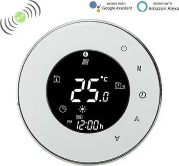 Termostat Renov8 Smart Wi-Fi, për kaldajë me gaz, kompatibil 86x86, i bardhë