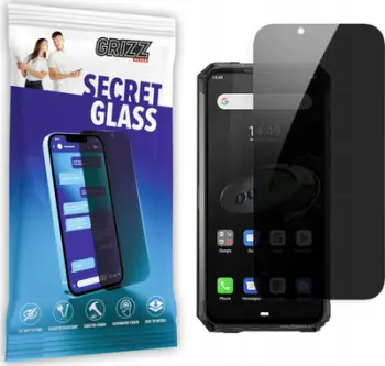 Xham mbrojtës privatësie Grizz SecretGlass për Ulefone Armor 7e, xham qeramik, rezistent ndaj gërvishtjeve, transparent