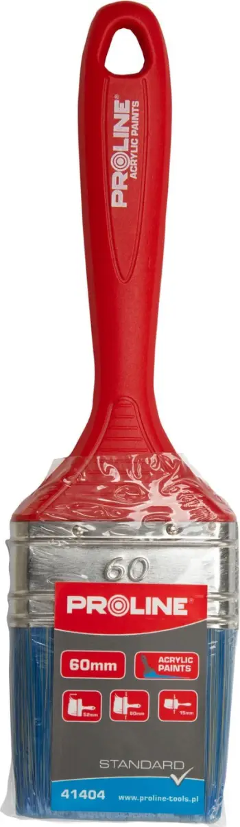 Furçë e sheshtë Proline Standard, 60mm, dorezë plastike, argjend