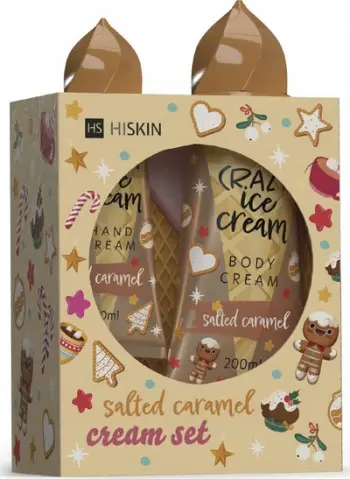 Set krem për duar dhe trup për femra HiSkin Salted Caramel Cream 60ml + 200ml