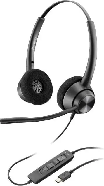 Kufje me mikrofon HP Poly EncorePro 320 USB-C monaural, e zezë - 3