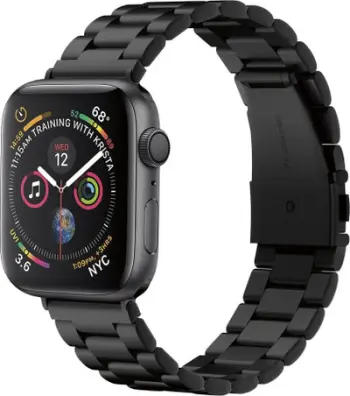 Rrip ore Spigen Modern Fit Band për Apple Watch 1 2 3 4, metalik, i zi