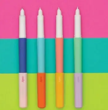 Set stilolapsash me bojë Ooly Fab Fountain Pen, 4 copë, shumëngjyrësh