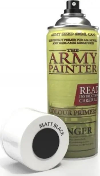 Sprej primer akrilik Army Painter Colour Primer Matt Black 2022, 400ml, i zi mat