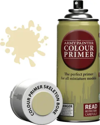 Sprej primer akrilik Army Painter Colour Primer Skeleton Bone, 400ml, mat, ngjyrë kocke