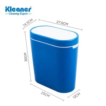 Shporte per mbeturina 8L , blu dhe e bardhë 27x14x30cm . KLEANER