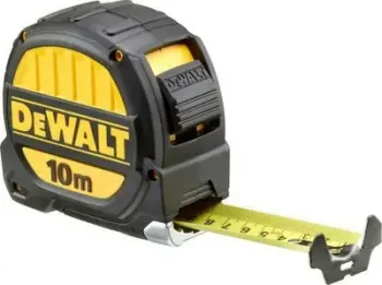 Metër rrotullues DeWalt ToughSeries, 10 m, shirit 32 mm, i verdhë