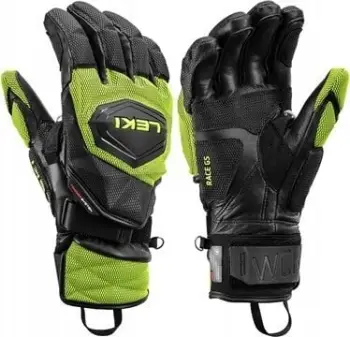 Doreza skijimi Leki WCR Venom GS 3D, për slalom të madh, madhësia 10, të zeza me neon jeshile