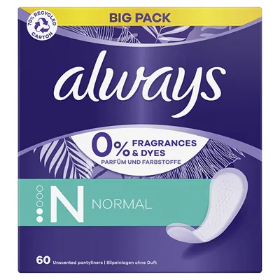Peceta higjienike Always Normal Fresh&Protect, 60 copë - 1
