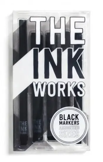 Set stilolapsash Ooly InkWorks, 5 copë, bojë e zezë