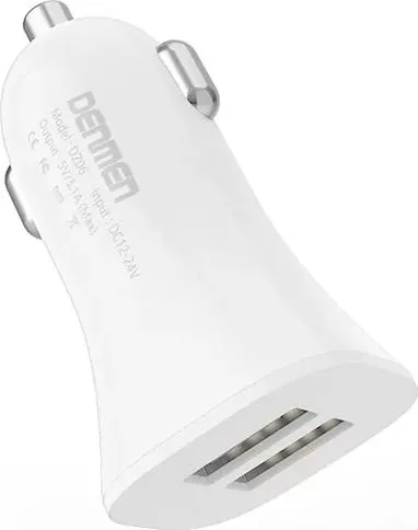 Karikues veture Demen D208, 2x USB, 2.1A, i bardhë - 1