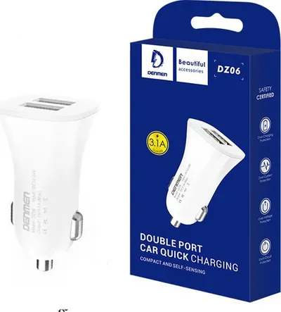 Karikues veture Demen D208, 2x USB, 2.1A, i bardhë - 4