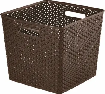 Shportë plastike Curver My Style Weave, 25L, efekt rattani, kafe