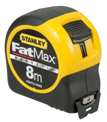 Metër Stanley PowerLock 33-892, 5 m, me trup metalik, i verdhë / argjendtë