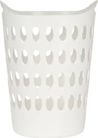 Shportë plastike pa kapak, 50L, 44 x 56 x 44 cm, e bardhë