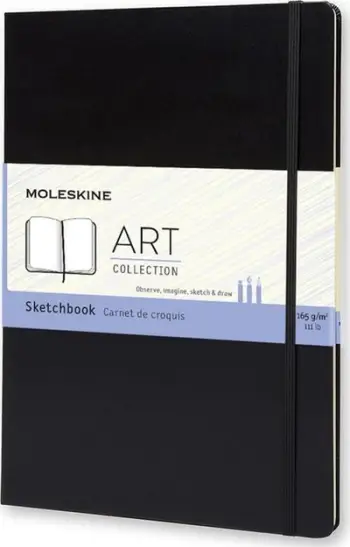 Bllok vizatimi Moleskine Sketchbook A4, 96 fletë, i bardhë