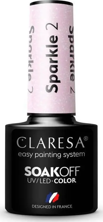 Manikyr xhel UV LED Claresa SoakOff Sparkle, Shade 2, 5 g