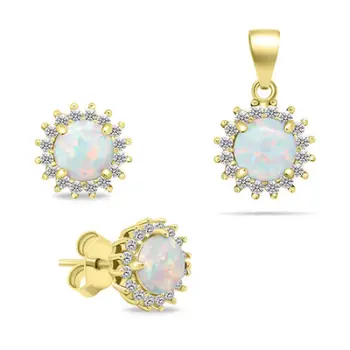 Set stoli Brilio Silver SET231Y- vathë + varëse