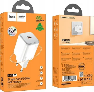 Karikues muri Hoco N40, 20W, QC PD, i bardhë - 1