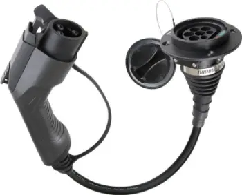Adapter karikuesi auto EV, Type 2 në Type 1, 32A, i zi