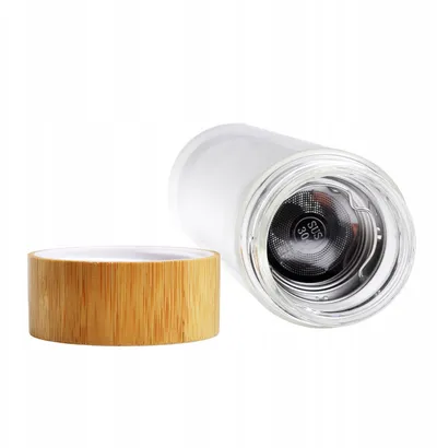 Termus qelqi Kamille KM-9020, 450ml, me filtër çaji, transparent - 5