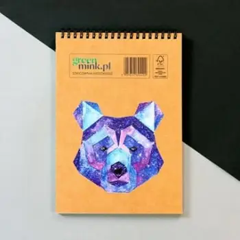 Bllok vizatimi Spiral Sketchbook Bear, 17×25 cm, kapak i fortë, me spirale të zezë