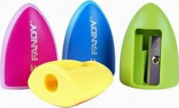 Mprehës lapsash FANDY Rocket, plastik, set 68 copë, shumëngjyrëshe