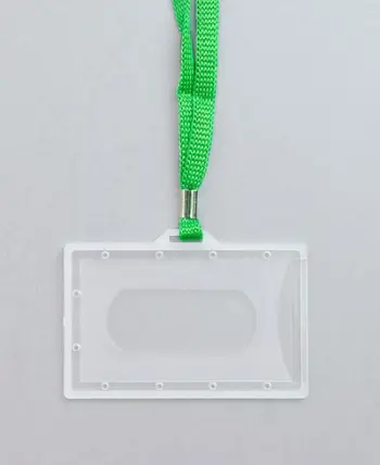 Mbajtëse badge Argo me shirit, 8mm, 50 copë, e gjelbër