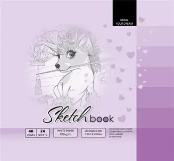 Bllok vizatimi TW FRESH, 200x200mm, 48 fletë, 100g, i bardhë