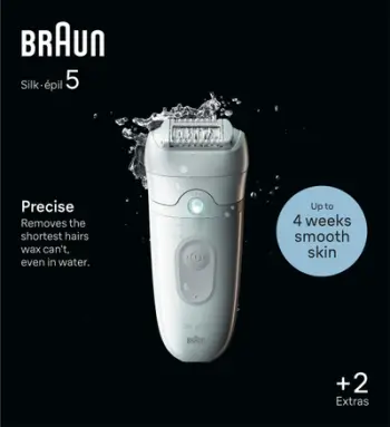 Epilator Braun Silk-épil 5 5011, për këmbë, elektrik, i bardhë
