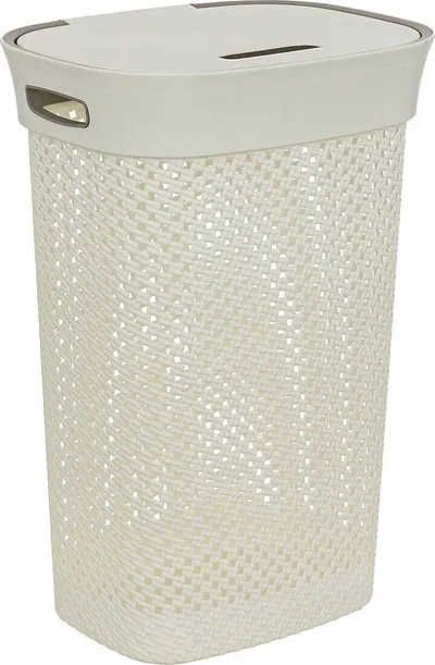Shportë rrobash 5five Purl, 60L, plastike, bezhë - 1