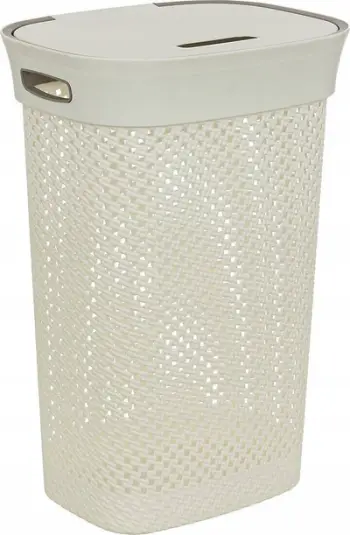 Shportë rrobash 5five Purl, 60L, plastike, bezhë