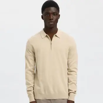 Bluzë SELECTED SLHBERG LS HALF ZIP POLO NOOS