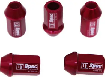 Bullona rrotash D1Spec Forged, Alu M12x1.5, set 20 copë, të kuqe