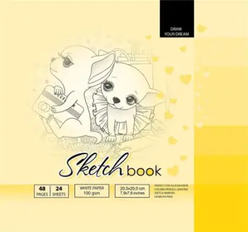 Bllok vizatimi TW FRESH Sketchbook, 200x200mm, 100g, 48 fletë