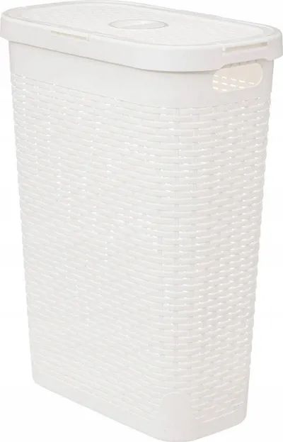 Shportë rrobash 5five Simply Smart, plastike, 40L, e bardhë - 1