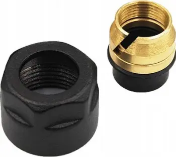 Adapter kompresioni Varioterm 16/2 x M22/1.5, për tuba bakri, i zi mat