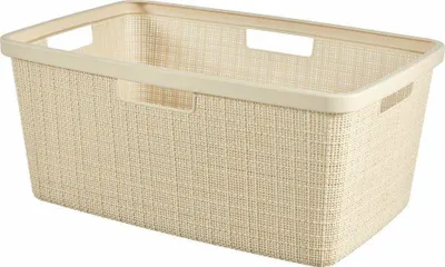Shportë rrobash Curver Jute, 46L, plastike, bezhë - 1
