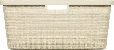 Shportë rrobash Curver Jute, 46L, plastike, bezhë - 3