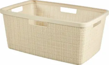 Shportë rrobash Curver Jute, 46L, plastike, bezhë