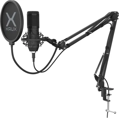 Mikrofon Krux EDIS 1000, kondensator kardioid, USB, i zi - 2