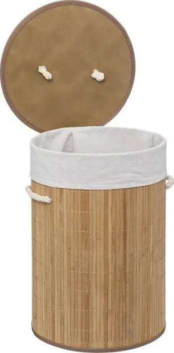 Shportë rrobash FIVE Simply Smart, bambu, 48L, ngjyrë natyrale