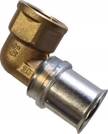 Bllokim këndor Wavin Tigris M5, 90°, 25x3/4", bronz