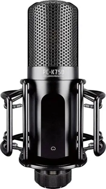 Mikrofon kondensator Takstar PC-K750, profesional, me pop filter dhe shock mount, i zi