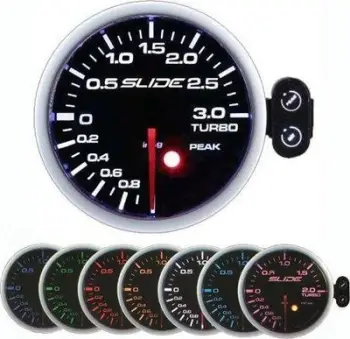 Manometër turbo Turbo Electric PK-SC, 52mm, -1 deri 3 bar, ndriçim i bardhë amber