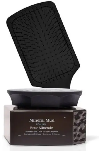 Set kujdesi për flokë Saphira SAFKIT1 Mineral Mud, maskë 500ml, furçë flokësh, i zi