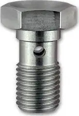 Bulon banjo HEL Single, 3/8" x 24 UNF -3 JIC, metalik