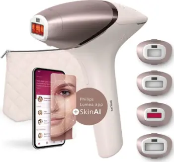 Epilator IPL Philips Lumea BRI977/00, teknologji SenseIQ, 4 koka inteligjente, i bardhë